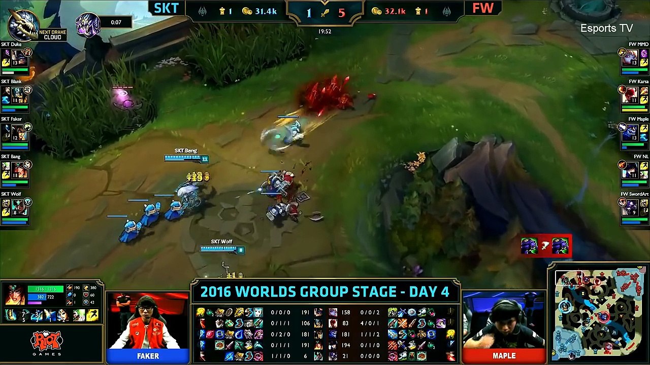 SKT vs FW (Bo1) - LOL World Championship 2016 Day 4 - SKT T1 vs FW - SKT T1 vs Flash Wolves_65