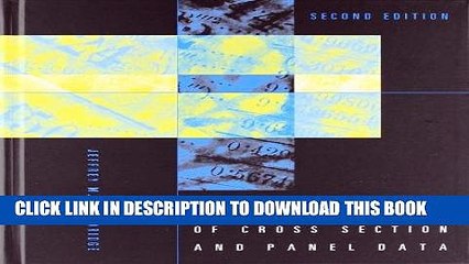[PDF] Econometric Analysis of Cross Section and Panel Data (MIT Press) Full Online