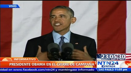 Barack Obama confía en que los jóvenes vayan a votar este martes, porque su futuro "está en juego"
