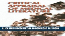 [PDF] Critical Appraisal of Medical Literature Popular Collection