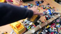 Toy Trucks Clean Up Legos- part1
