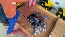 Toy Trucks Clean Up Legos- part4