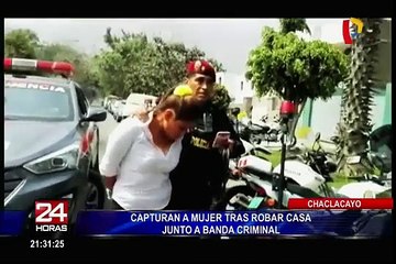 Chaclacayo: capturan a mujer que asaltó vivienda junto a banda criminal