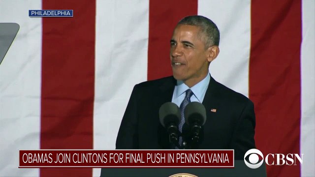 Barack Obama souhaite voir les électeurs rejeter la peur et choisir l'espoir en votant pour Hillary Clinton