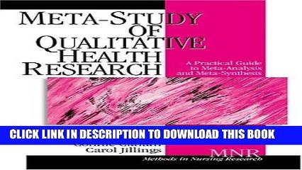 [PDF] Meta-Study of Qualitative Health Research: A Practical Guide to Meta-Analysis and