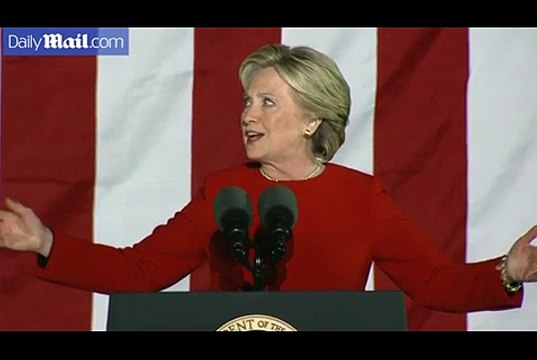 Hillary Clinton speaks to Michigan voters on the last election day