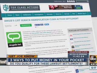 Let Joe Know: Class action lawsuit could mean more money for you