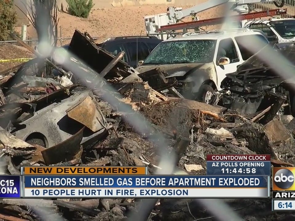Payson gas explosion injuries 10, damages apartment