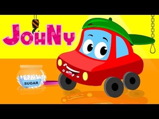 Little Red Car Rhymes - Johny Johny Yes Papa | Cars Song | Little Red Car