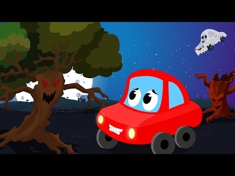 Little Red Car Rhymes - Little Red Car In The Scary Wood | Scary Nursery Rhymes | Children's Songs