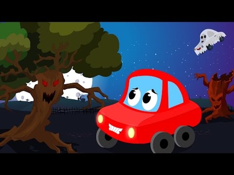 Little Red Car Rhymes - Little Red Car In The Scary Wood | Scary Nursery Rhymes | Children's Songs