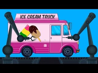 Ice Cream Van | Car Garage | Robots | Mechanical garage