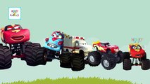 Finger Family Monster Truck Cartoon Toy Songs For Children - Finger Family Nursery Rhymes Songs