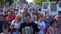 Бессмертный полк Латвия Рига видео 9 мая 2016
