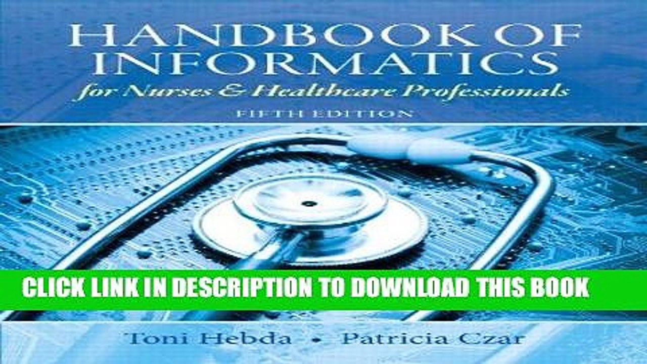 [BOOK] PDF Handbook of Informatics for Nurses   Healthcare Professionals Collection BEST SELLER
