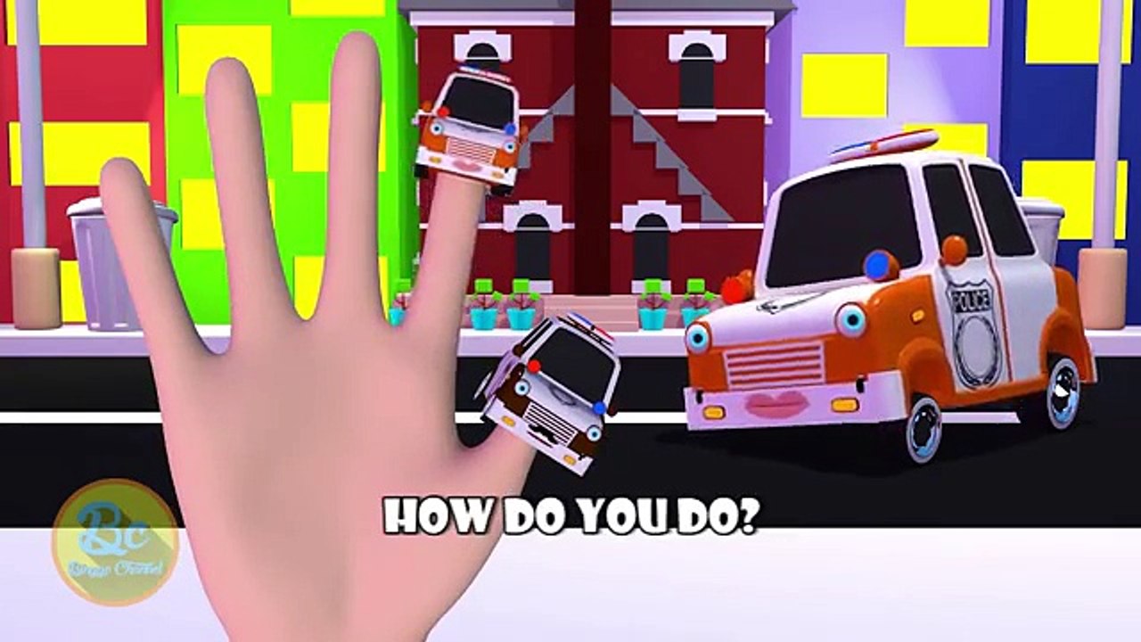Police Car 3D Finger Family | Nursery Rhymes | 3D Animation In HD From Binggo Channel