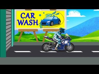 Bike | Sports bike | Car Wash | Videos for Kids