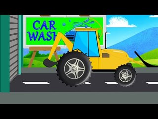 Backhoe Loader | Car Wash | Videos for Kids