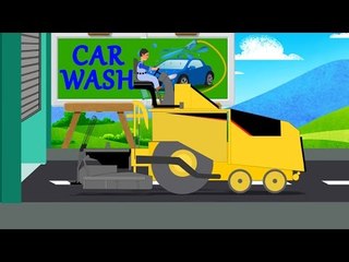 Asphalt Paver Car Wash | Car Wash | Game Video for Kids