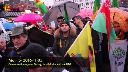 Malmö- Sweden: Turkey's assaults on pro-Kurdish HDP deputies protested 20161105