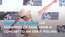 Chance the Rapper leads fans to early polling site in Chicago