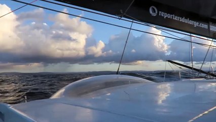 Vendée Globe - Fabrice Amedeo : "Une première nuit difficile"