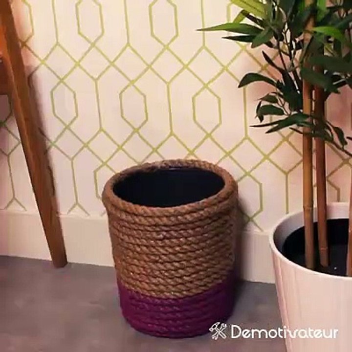 Comment réaliser une corbeille à parier en corde !