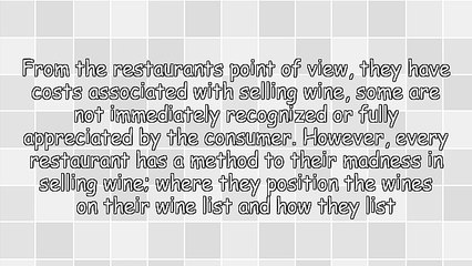 How Many More Ways Can You Analyze Corkage Fees, At Least One More?