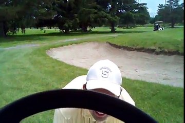 Guy Tries to Pull Golf Cart