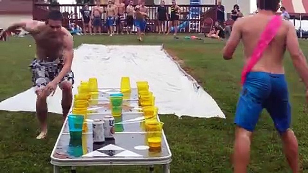 Slip and Slider Runs Into Table