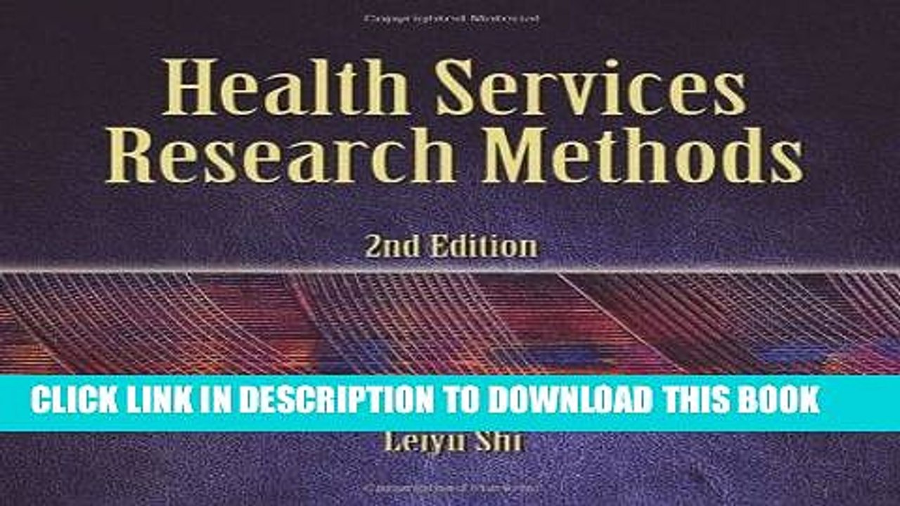[PDF] Epub Health Services Research Methods Full Download