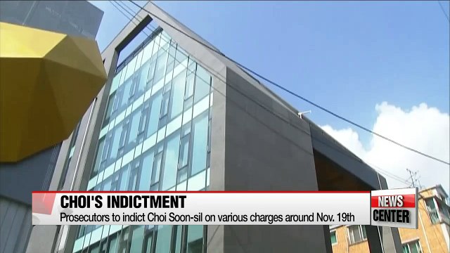 Prosecutors to indict Choi Soon-sil on various charges around Nov. 19th