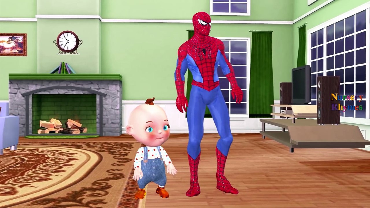 Finger Family Rhymes Police Spiderman Hulk Frozen Elsa Pink SpiderGirl Green Gorilla Goes To Jail_37