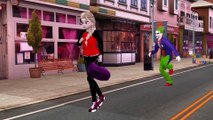 Frozen Elsa Vs Joker Car Toilet Attack Prank Spiderman SuperHeroes Finger Family Nursery Rhymes_1