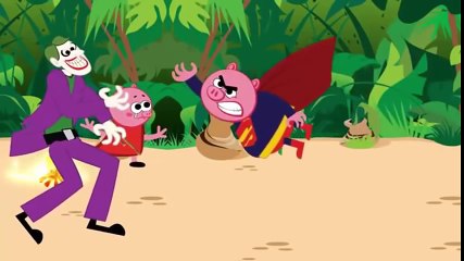 Peppa Pig en Espanol  Superhero Real in Life  Finger family  Nursery Rhymes_14