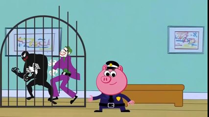 Peppa Pig en Espanol  Superhero Real in Life  Finger family  Nursery Rhymes_15