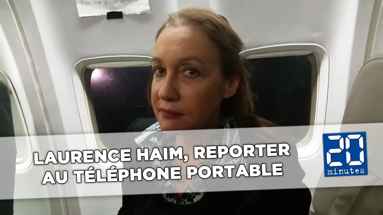 Grève à iTélé:  Laurence Haim, reporter au téléphone portable