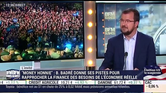 Money Honnie : Bertrand Badré donne ses pistes pour rapprocher la finance des besoins de l'économie réelle - 08/11