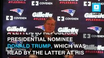 Bill Belichick writes letter to Trump: 'Your leadership is amazing'