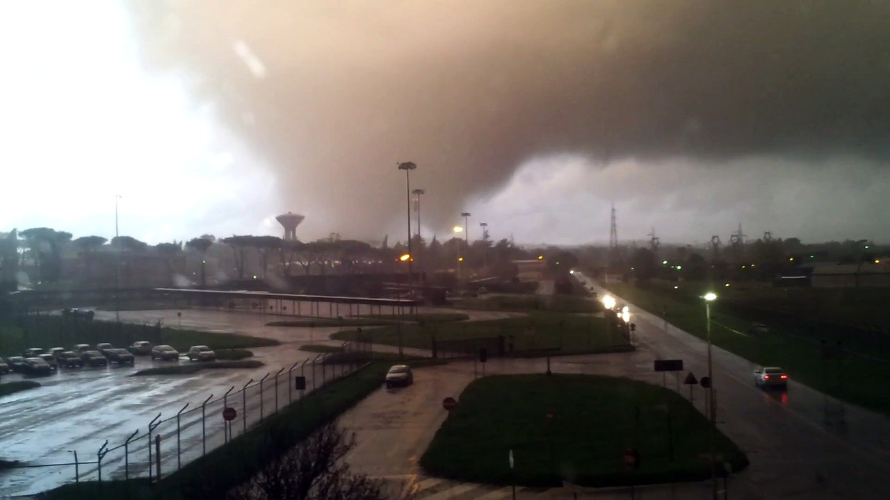 Huge Tornado Blows Power Lines North of Rome