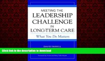 Read book  Meeting the Leadership Challenge in Long-Term Care online for ipad