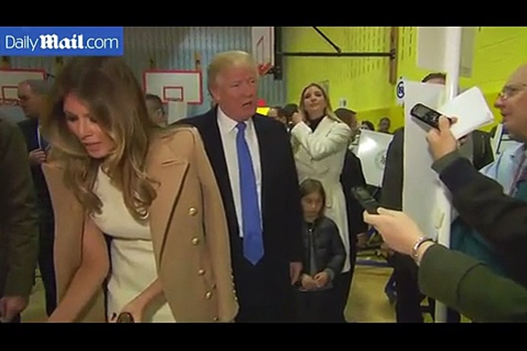 The Trump family votes in Manhattan on Tuesday morning