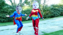 BATMAN vs BATGIRL Crying Baby Superheroes in Real Life BIG HEAD CRYING BABIES Superhero