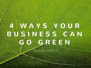 Trevor Marca - 4 Ways Your Business Can Go Green