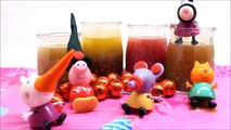 Peppa Pig Juguetes. Peppa y sus amigas se pringan en Halloween con el juego de la botella!