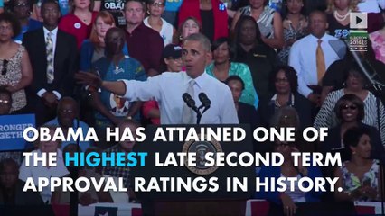 Obama's approval rating is sky high on Election Day