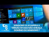 Windows 10 já supera a versão XP, mas não ameaça domínio do Windows 7