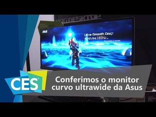 Conferimos o novo monitor curvo ultrawide da Asus - CES 2016 - TecMundo