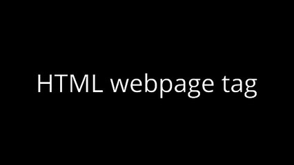 html webpage