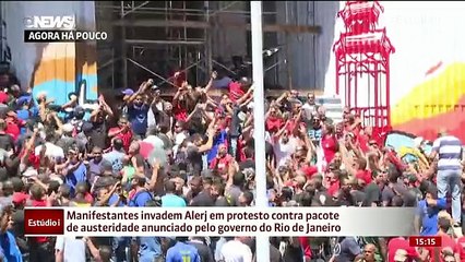 Invasão na Assembléia Legislativa do Rio de Janeiro, hoje à tarde.